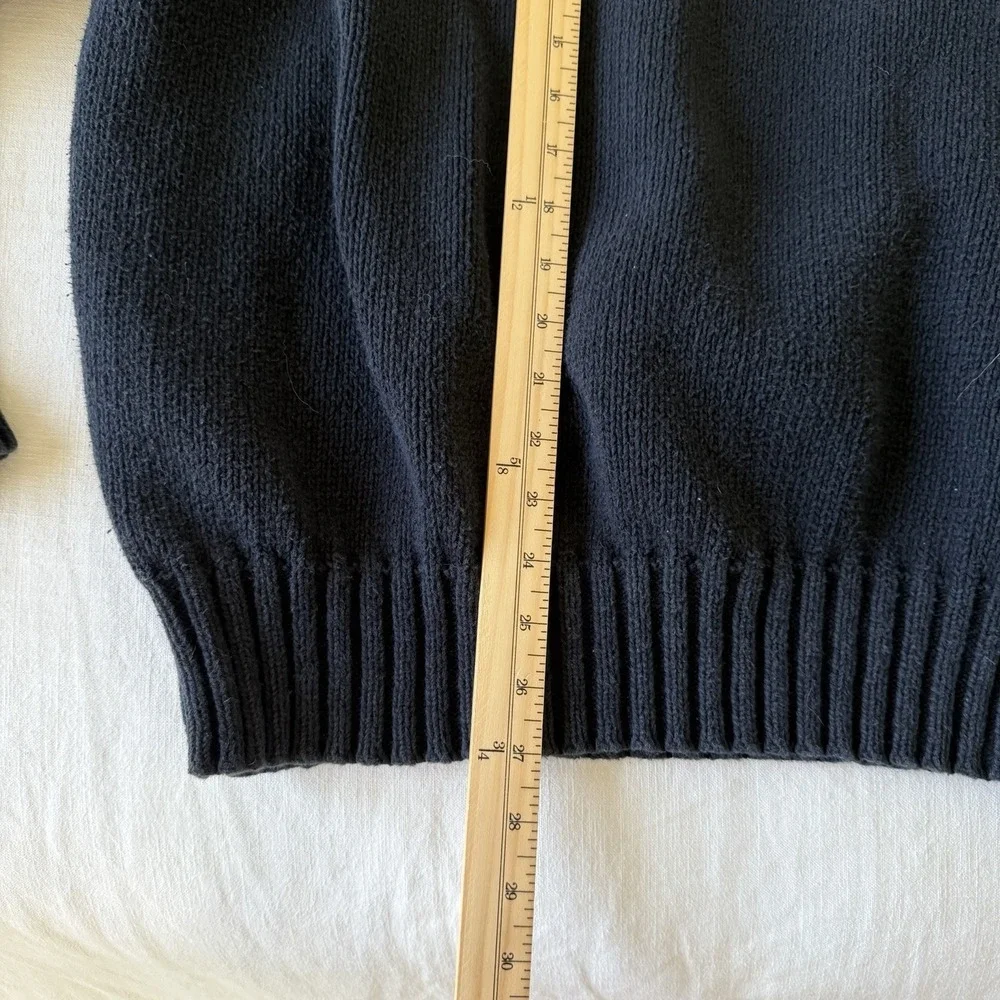 Vintage 90's Polo Ralph Lauren Knit Sweater XXL Navy Blue Red‎ Pony 100% Cotton